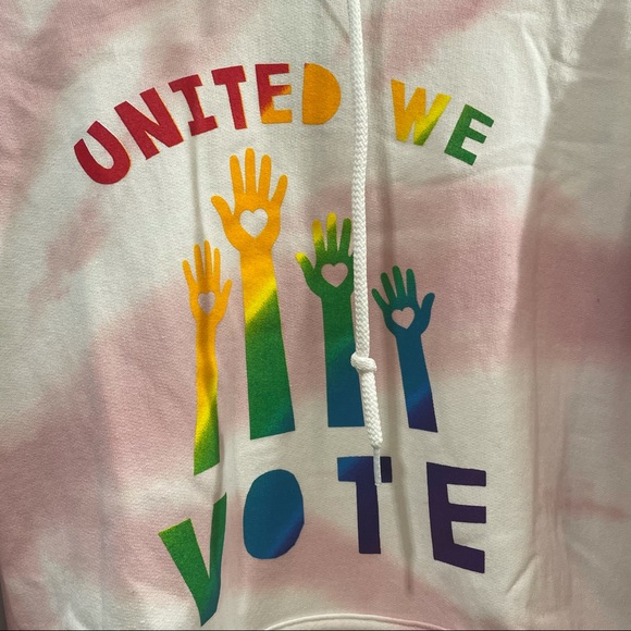 Medium Tie-Dye United We Vote hoodie sweatshirts - Picture 7 of 7